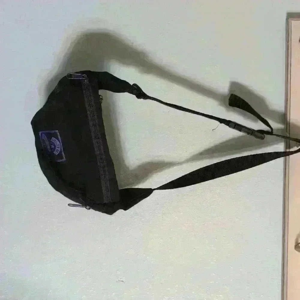 Original spare parts vintage fanny pack, black and purple